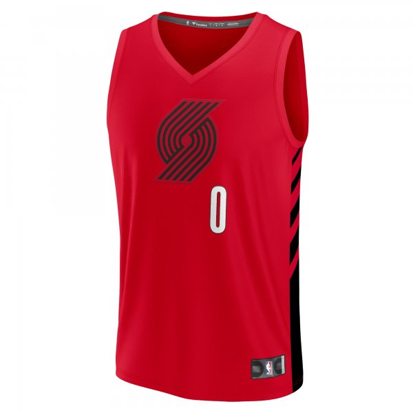 Men's Portland Trail Blazers Damian Lillard Fanatics Red Fast Break Replica Player Jersey - Statement Edition