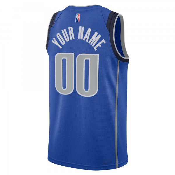 Men's Dallas Mavericks Nike Blue 2021/22 Diamond Swingman Custom Jersey - Icon Edition