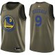 Men's Nike Golden State Warriors #9 Andre Iguodala Green Salute to Service The Finals Patch Swingman NBA Jersey