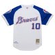 Men's Atlanta Braves Chipper Jones Mitchell & Ness White 2004 Cooperstown Collection Throwback Jersey