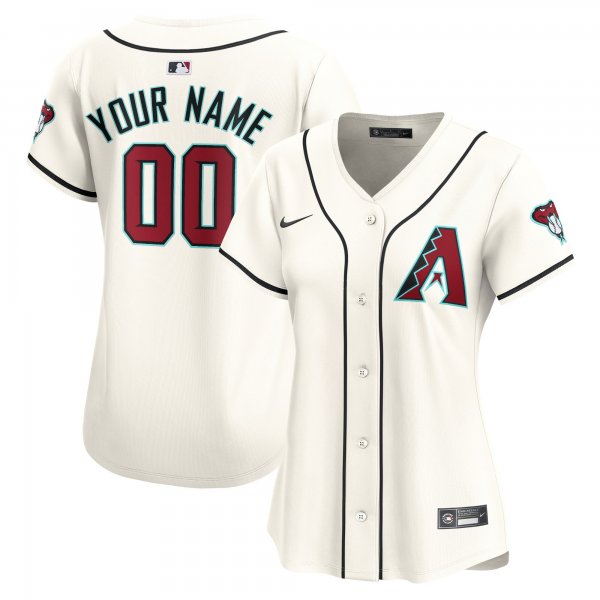 Women's Arizona Diamondbacks Nike White Home Limited Custom Jersey