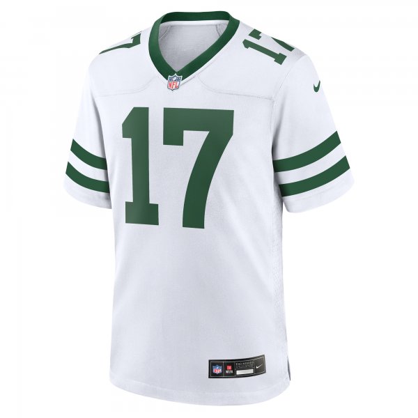 Men's New York Jets Garrett Wilson Nike Legacy White Game Jersey