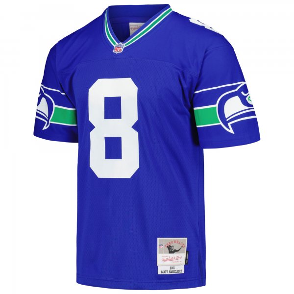 Men's Seattle Seahawks Matt Hasselbeck Mitchell & Ness Royal Legacy Replica Jersey