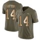 Nike Denver Broncos #14 Courtland Sutton Olive/Gold Men's Stitched NFL Limited 2017 Salute To Service Jersey