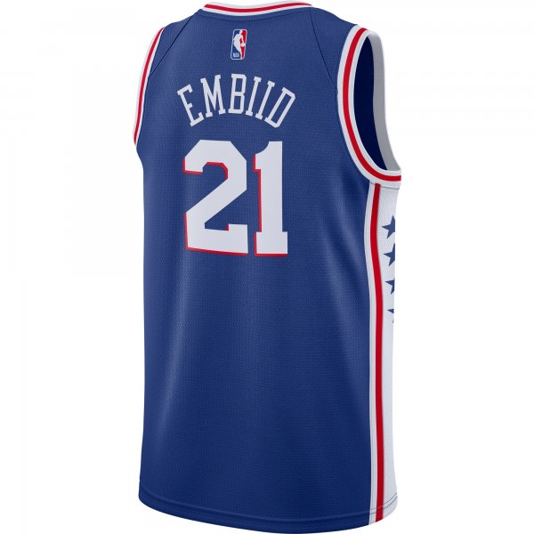 Men's Philadelphia 76ers Joel Embiid Nike Royal 2019/2020 Swingman Jersey - Icon Edition