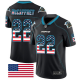 Carolina Panthers #22 Christian McCaffrey Black Men's Stitched NFL Limited Rush USA Flag Jersey