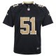 Youth New Orleans Saints Sam Mills Nike Black Retired Game Jersey