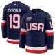 Men's #19 Matthew Tkachuk Team USA 4 Nations Premium Navy Jersey 2025