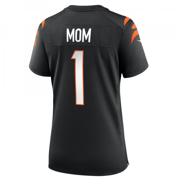 Women's Cincinnati Bengals Number 1 Mom Nike Black Game Jersey