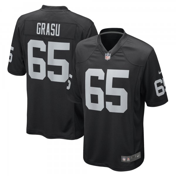 Men's Las Vegas Raiders Hroniss Grasu Nike Black Game Player Jersey