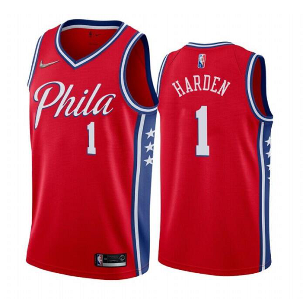 Men's Philadelphia 76ers #1 James Harden Statement Edition Jersey