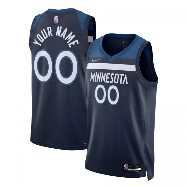 Men's Minnesota Timberwolves Nike Navy 2021/22 Diamond Swingman Custom Jersey - Icon Edition