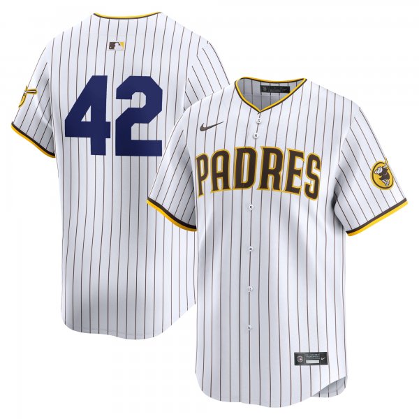 Men's San Diego Padres  Nike White 2024 Jackie Robinson Day Home Limited Jersey