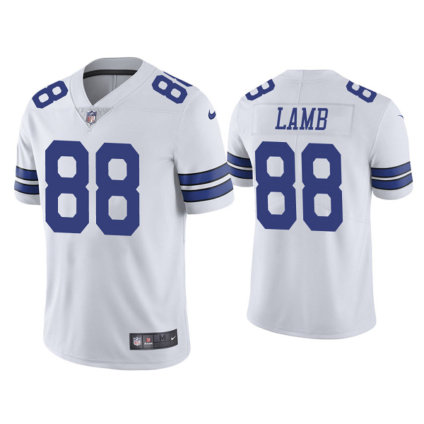 Men's #88 CeeDee Lamb Dallas Cowboys White 2020 NFL Draft Vapor Limited Jersey