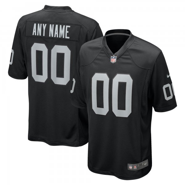 Youth Nike Las Vegas Raiders Black Custom Game Jersey