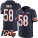 Chicago Bears #58 Roquan Smith Navy Blue Team Color Men's Stitched NFL 100th Season Vapor Limited Jersey