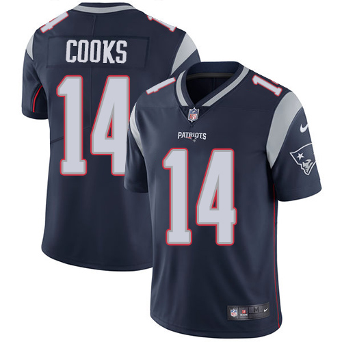 Nike New England Patriots #14 Brandin Cooks Navy Blue Team Color Men's Stitched NFL Vapor Untouchable Limited Jersey