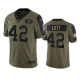 San Francisco 49ers Ronnie Lott Olive 2021 Salute To Service Men's Limited NFL Jersey