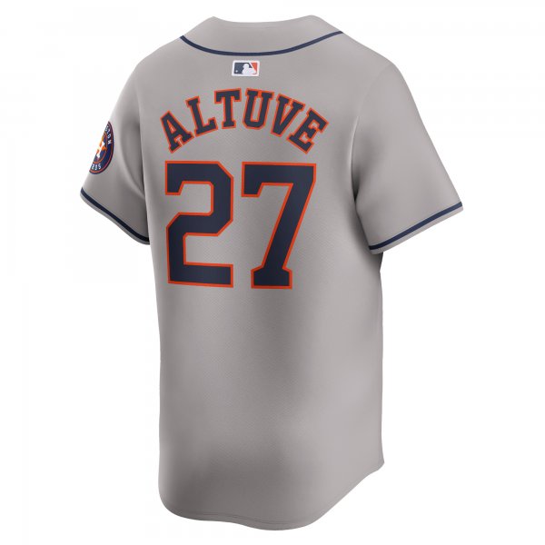 Men's Houston Astros Jose Altuve Nike Gray Away Limited Player Jersey