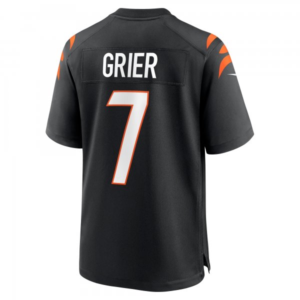 Men's Cincinnati Bengals Will Grier Nike  Black Team Game Jersey