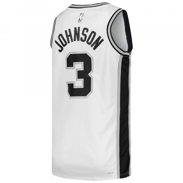 Unisex San Antonio Spurs Keldon Johnson Nike White Swingman Jersey - Association Edition