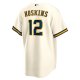 Men's Milwaukee Brewers Rhys Hoskins Nike Cream Home Replica Player Jersey