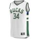 Men's Milwaukee Bucks Giannis Antetokounmpo Fanatics White Fast Break Replica Player Jersey - Association Edition