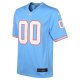 Youth Tennessee Titans Nike Light Blue Oilers Throwback Custom Game Jersey