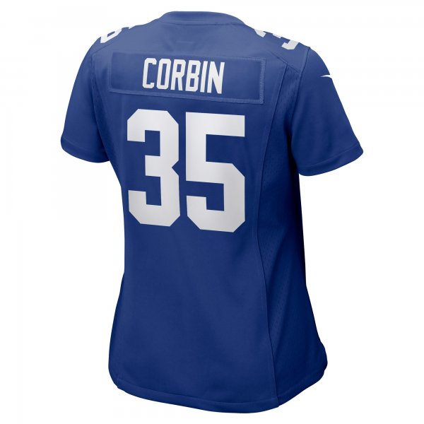 Women's New York Giants Jashaun Corbin Nike  Royal Team Game Jersey