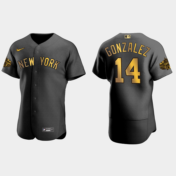 Men's New York Yankees #14 Marwin Gonzalez 2022 MLB All-Star Game Flex Base Jersey - Black