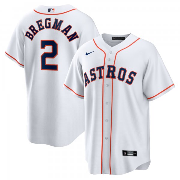 Men's Houston Astros Alex Bregman Nike White Home Replica Player Name Jersey