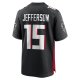 Men's Atlanta Falcons Van Jefferson Nike  Black  Game Jersey