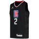 Youth LA Clippers Kawhi Leonard Jordan Brand Black 2020/21 Swingman Player Jersey - Statement Edition