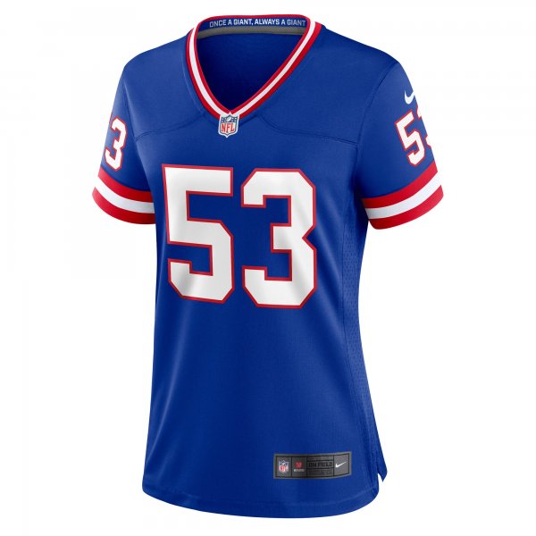 Women's New York Giants Harry Carson Nike Royal Classic Retired Player Game Jersey