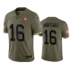 San Francisco 49ers Joe Montana #16 Olive 2022 Salute To Service Limited Jersey