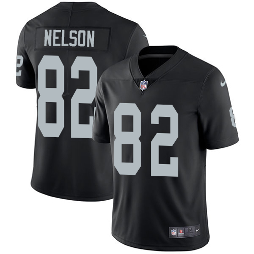 Nike Las Vegas Raiders #82 Jordy Nelson Black Team Color Men's Stitched NFL Vapor Untouchable Limited Jersey