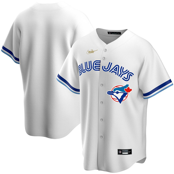 Men's NIKE Toronto Blue Jays Blank Home Cooperstown Collection Team White MLB Jersey