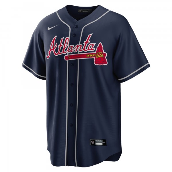 Men's Atlanta Braves Ronald Acuna Jr. Nike Navy Alternate Replica Player Name Jersey