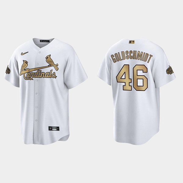 Men's St. Louis Cardinals #46 Paul Goldschmidt 2022 MLB All-Star Game Cool Base Jersey - White