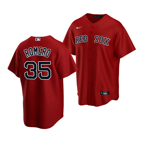 Men's Boston Red Sox #35 Mikey Romero 2022 MLB Draft Jersey Red Alternate