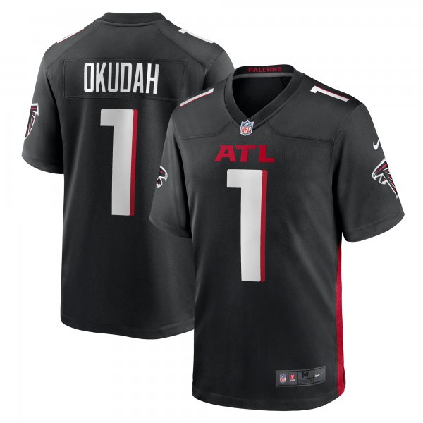 Men's Atlanta Falcons Jeff Okudah Nike Black Game Player Jersey