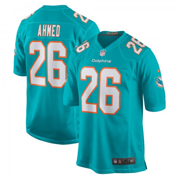 Men's Miami Dolphins Salvon Ahmed Nike Aqua Game Jersey