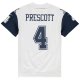 Youth Dallas Cowboys Dak Prescott Nike White Color Rush Game Jersey