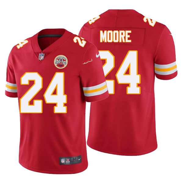 Men's Nike NFL Kansas City Chiefs Skyy Moore #24 Red Stitched Limited Jersey