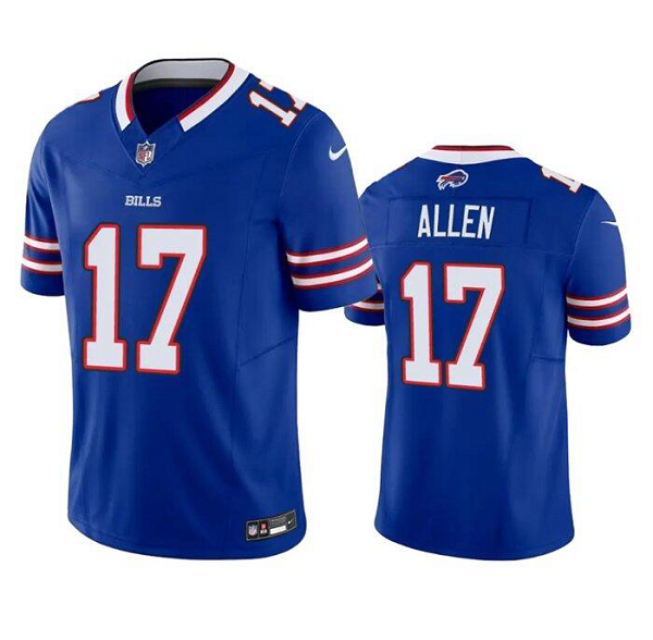 Men's Buffalo Bills #17 Josh Allen Blue 2023 F.U.S.E. Vapor Untouchable Limited Stitched NFL Jersey