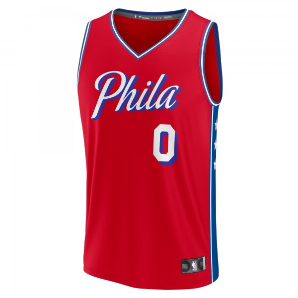 Men's Philadelphia 76ers Tyrese Maxey Fanatics Red Fast Break Replica Player Jersey - Statement Edition