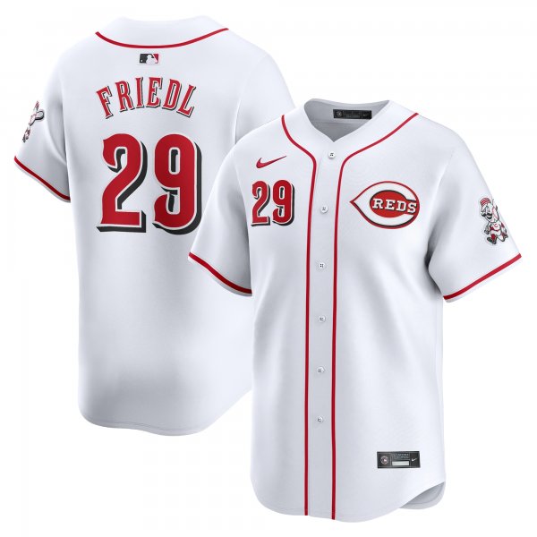 Men's Cincinnati Reds TJ Friedl Nike White Home Limited Player Jersey