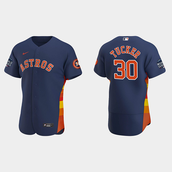 Kyle Tucker Houston Astros 2021 World Series MLB Flexbase Jersey - Navy