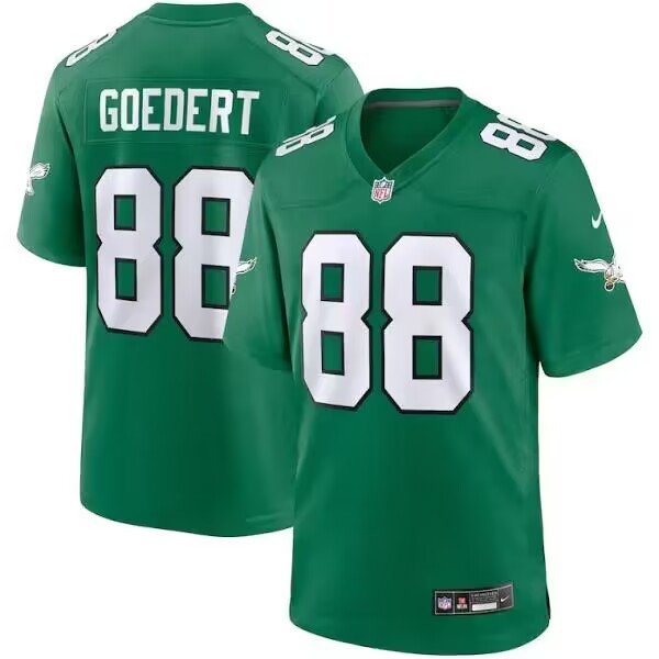 Men's Nike #88 Dallas Goedert Kelly Green Philadelphia Eagles Alternate Game Jersey