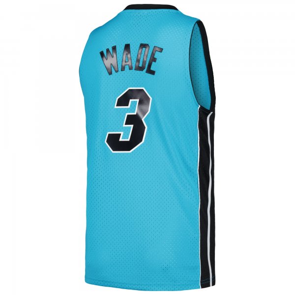 Men's Miami Heat Dwyane Wade Mitchell & Ness Blue Hardwood Classics 2005/06 Tropical Swingman Jersey